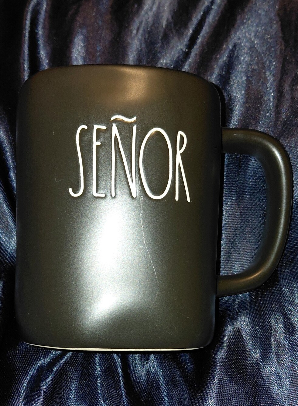 Rae Dunn Señor Matte Black Ceramic 1#"Coffee Mug - Home Accents